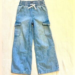GAP Girls Easy Wide Leg Pull On Jean - Lightwash - Size Large Girls